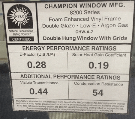 Replacement Windows Ratings