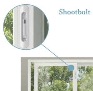 Shootbolt on the Simonton 5500 Inovo patio door