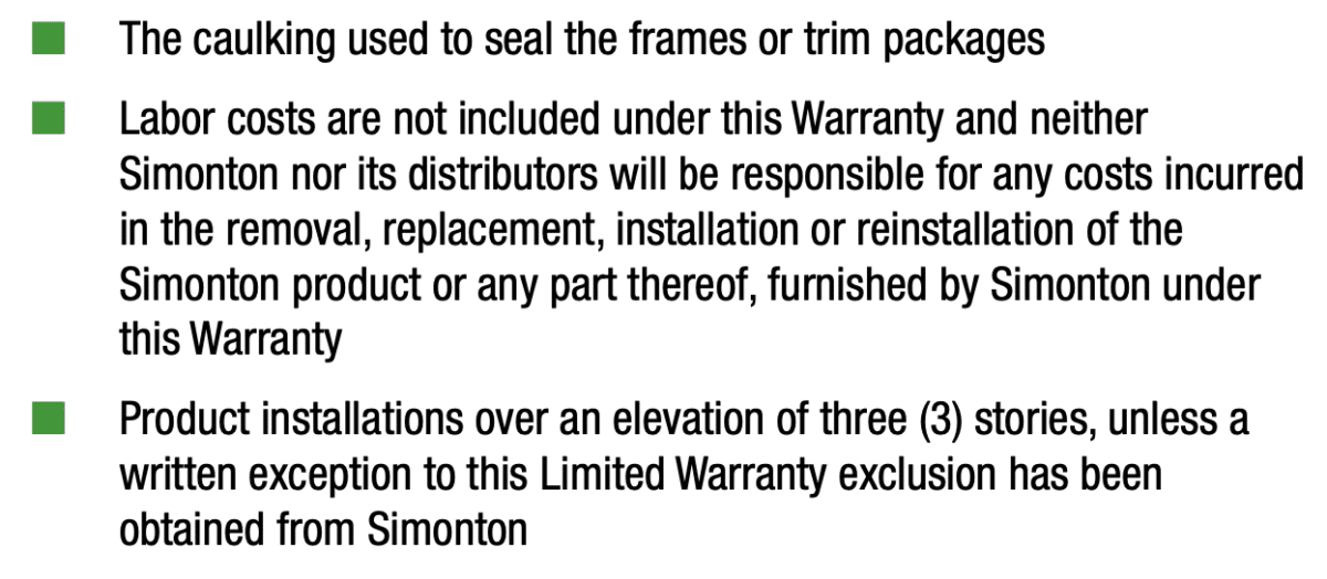 Simonton Impressions Warranty Review Don't Make a Mistake