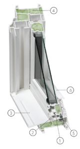 Here is the Vytex Potomac HP window frame and structure.