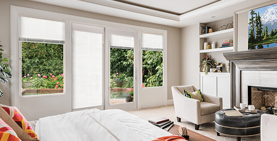 Alside sliding door with internal blinds